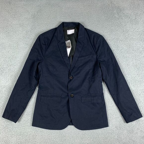 Urban Outfitters Your Neighbors Suit Jacket Mens Small Navy Twill Blazer NWT $89 - Picture 1 of 13